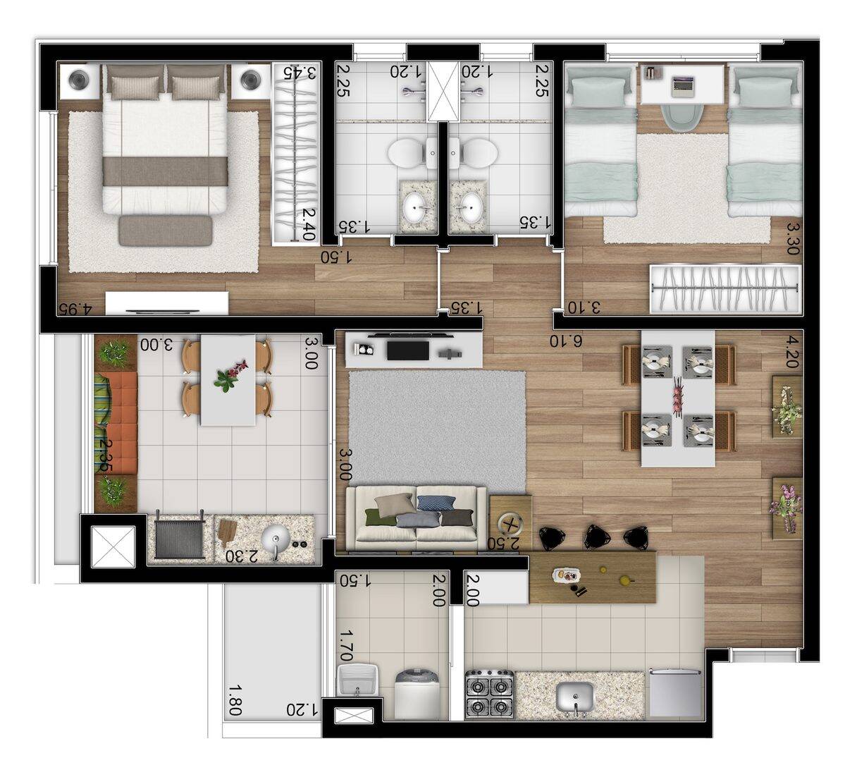 Apartamento, 2 quartos - Foto 4